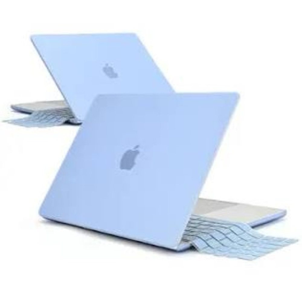 Light Blue Laptop with Keyboard Cover
